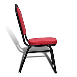 Avis vidaXL Chaises à manger lot de 10 rouge tissu