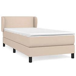 vidaXL Sommier à lattes de lit avec matelas Cappuccino 80x200 cm