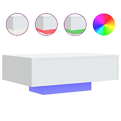 ComfortXL Table Basse Avec Lumières LED Blanc 85x55x31 Cm