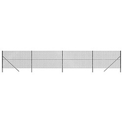 vidaXL Clôture à mailles losangées anthracite 1,6x10 m