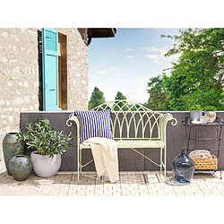 Beliani Banc de jardin MILAZZO Métal Vert clair