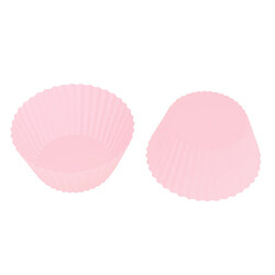 Coupe Muffin En Silicone Rond 7cm Gâteau Coupe Petit Moule À Gâteau Rose