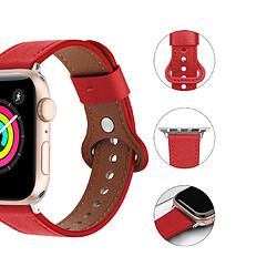 Avis B07 Rouge Petite taille Cuir Sport Sangle de remplacement Bracelet de remplacement Apple Watch bande 41mm 40mm 38mm Femmes hommes pour iWatch 234567 SE