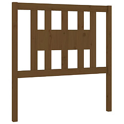 vidaXL Tête de lit Marron miel 106x4x100 cm Bois massif de pin