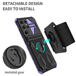 Coque en TPU ENKAY poids léger avec béquille et brassard de sport violet pour votre Samsung Galaxy S21 Ultra 5G