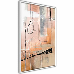 Paris Prix Affiche Murale Encadrée Pastel Abstraction 20 x 30 cm Blanc