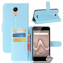 Htdmobiles Housse etui portefeuille pour Wiko Tommy 2 Plus + verre trempe - BLEU