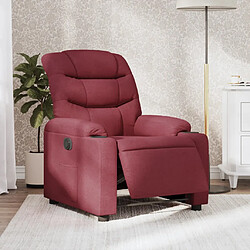 vidaXL Fauteuil inclinable électrique Rouge bordeaux Tissu