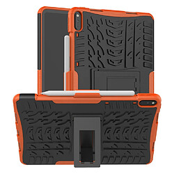 Coque en TPU style de pneu avec béquille orange pour votre Huawei MatePad Pro 10.8