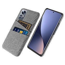 Coque en TPU avec porte-cartes, gris clair pour votre Xiaomi 12 Pro