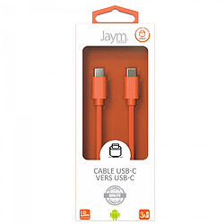 Jaym Câble USB-C vers Type-C 3A - 1,5 mètres - Collection POP - Orange pas cher