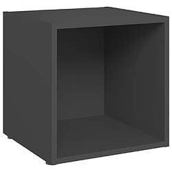 vidaXL Meuble TV gris 37x35x37 cm bois d’ingénierie