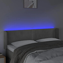 Avis vidaXL Tête de lit à LED Gris clair 147x16x78/88 cm Velours