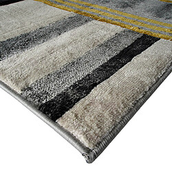 Thedecofactory AVANT GARDE ART DECO - Tapis style art déco gris jaune 160x230