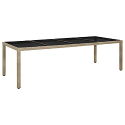 Acheter Salle à dîner de jardin 9 pcs,Table et chaise à manger coussins Résine tressée Beige -MN62936