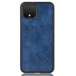 Wewoo Coque Rigide Motif de peau de vache antichoc pour Google Pixel 4 PC + Housse + PU + TPU Bleu