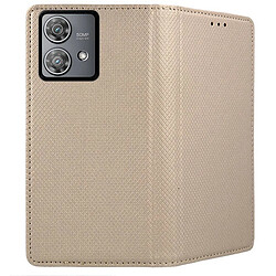 Acheter Htdmobiles Housse pour Motorola Edge 40 Neo - etui coque pochette portefeuille + verre trempe - OR MAGNET