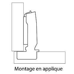 Acheter Fp Charnière de porte fine Sensys 8646i TH 52 ici à visser, nickelée HETTICH