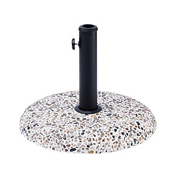 Beliani Socle de parasol CEVO Blanc Rond