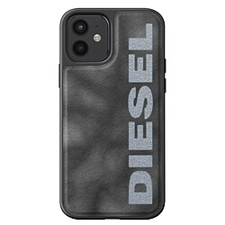 Diesel Coque pour iPhone 12 Mini Anti-chutes 1.5m Revêtement Dénim Noir