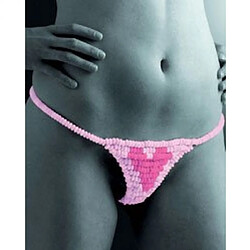 Totalcadeau String en bonbon femme comestibles avec coeur rouge