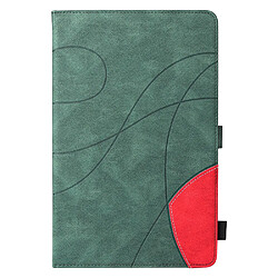 Etui en PU bicolore avec support et porte-carte vert pour votre Samsung Galaxy Tab A 8.0 (2019)/T290/T295