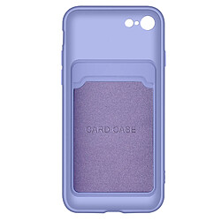 Coque iPhone SE 2022, 2020, 8 et 7 Silicone Souple Porte-carte Forcell Violet