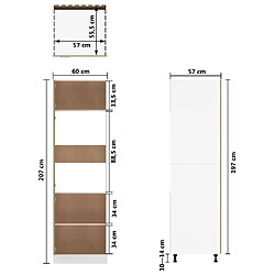 vidaXL Armoire de réfrigérateur Chêne sonoma Bois d’ingénierie pas cher