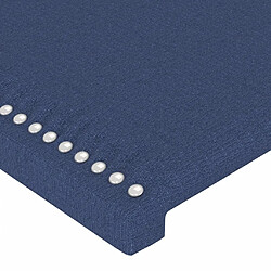 Acheter Maison Chic Tête de lit moderne à LED lumineuse pour chambre - Décoration de lit Bleu 93x16x118/128 cm Tissu -MN95635