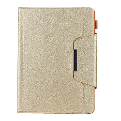 Wewoo Housse Étui Coque Pour iPad 10,2 pouces en cuir Flip horizontal poudre scintillant avec titulaire et fente carte et cadre photo et portefeuille or