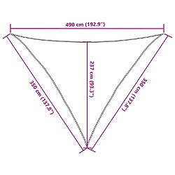 vidaXL Voile d'ombrage 160 g/m² Crème 3,5x3,5x4,9 m PEHD pas cher