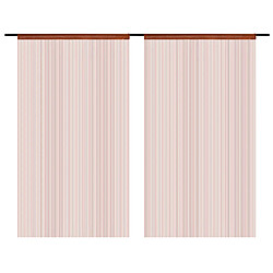 vidaXL Rideau en fils 2 pcs 100 x 250 cm Marron