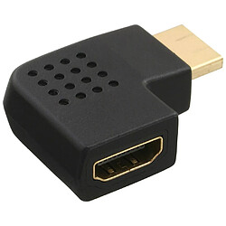 Adaptateur InLine® HDMI mâle à côté femelle coudé à gauche, doré