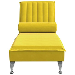 Avis vidaXL Chaise longue de massage - Jaune velours