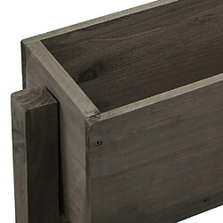 Avis vidaXL Jardinière pliable de jardin Gris 60x14x75 cm Bois de sapin