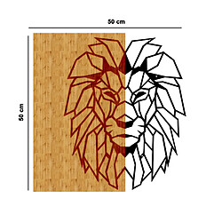 Avis EPIKASA Décoration Murale en Métal et Bois Lion 3