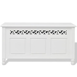 Avis Maison Chic Banc de rangement | Meuble de rangement d'Entrée | Coffres d'Intérieur en style baroque PFDM blanc -MN27218