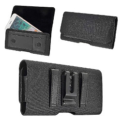 Universal Caisse de ceinture en métal clip textile horizontal et cuir avec support de carte pour huawei p intelligent