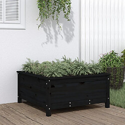 vidaXL Jardinière noir 82,5x82,5x39 cm bois massif de pin