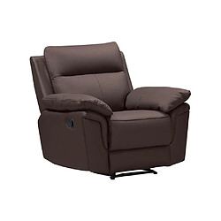 Avis Vente-Unique Fauteuil relax en cuir de buffle PAKITA - Marron