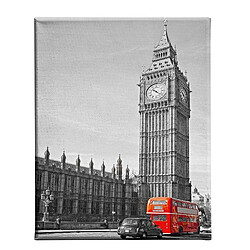 EPIKASA Impression sur Toile Londres, Rouge, Polyester, 45x3x70 cm