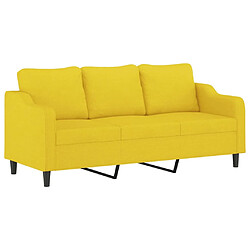 Acheter Maison Chic Ensemble de canapés 2 pcs avec coussins, Canapé droit Sofa pour Salon Jaune clair Tissu -GKD671825