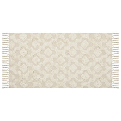 Beliani Tapis en coton 80 x 150 cm beige AKSARAY