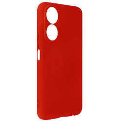 Avizar Coque Honor X7 Silicone Semi-rigide Soft-touch Fine Rouge