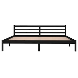 Acheter Maison Chic Lit adulte - Lit simple Cadre de lit,Structure du lit Contemporain Bois massif de pin 200x200 cm Noir -MN89118