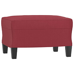 Acheter vidaXL Canapé à 3 places repose-pieds Rouge bordeaux 180 cm Similicuir