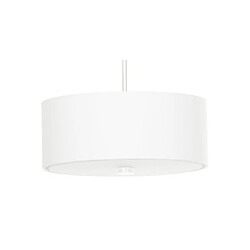 Luminaire Center Suspension Skala Verre,acier,tissu blanc 3 ampoules 102cm