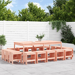 vidaXL Ensemble à manger de jardin 17 pcs bois massif de Douglas