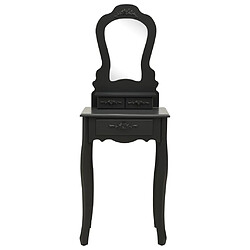 Helloshop26 Coiffeuse table de maquillage design meuble mobilier de chambre avec tabouret 50 x 59 x 36 cm noir 02_0006331