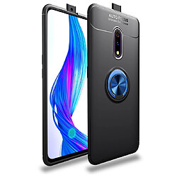 Wewoo Coque Souple Titulaire d'anneau en métal 360 degrés rotation TPU pour OPPO Realme X / K3 noir + bleu